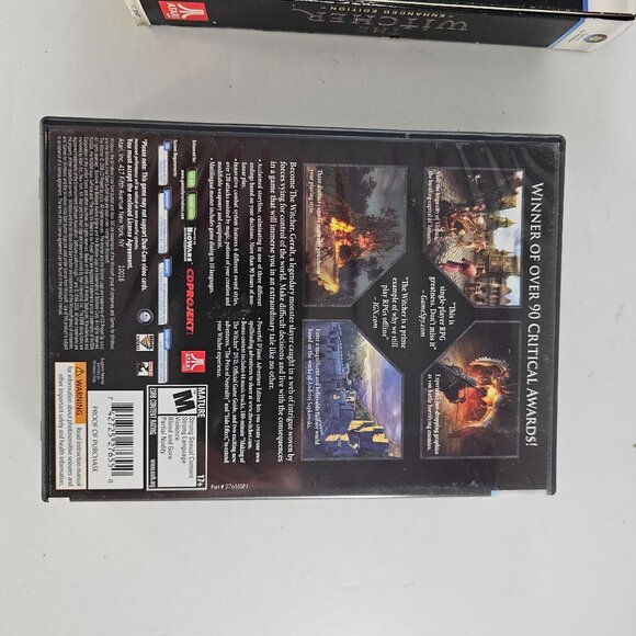 Witcher Enhanced Edition PC Fantasy RPG w/ Slip Cover Complete 4 Discs 2008 - Picture 7 of 11